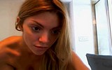 Naked girl with yummy big tits films herself in the shower
